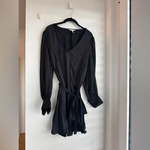 H&M Black Long Sleeve Mini Dress